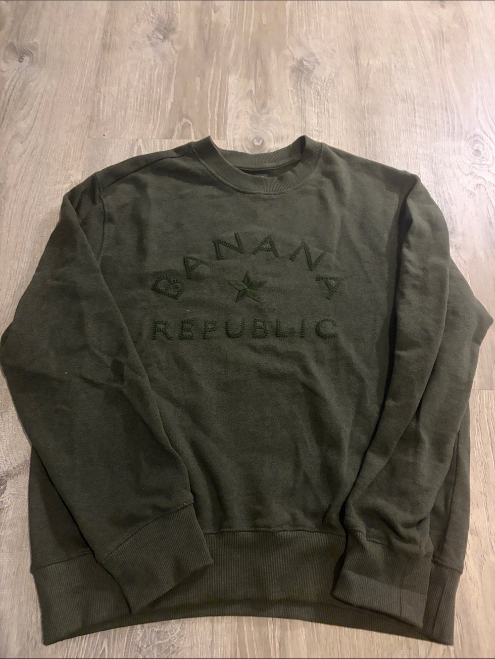 Banana Republic Dark Olive Green Crewneck Sweatshirt